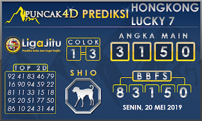 PREDIKSI TOGEL HONGKONG LUCKY7 PUNCAK4D 20 MEI 2019