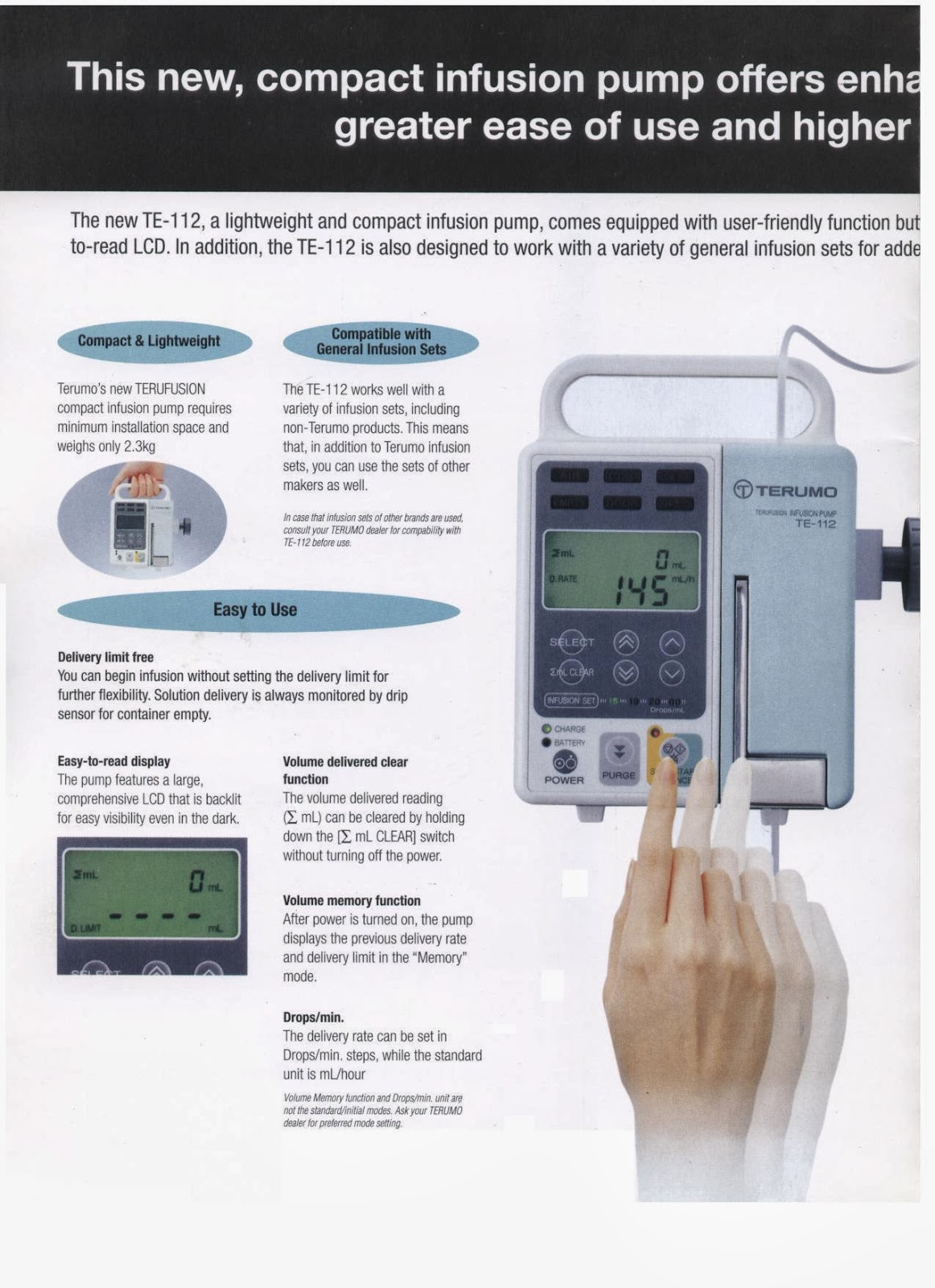 TE 112 Infusion Pump Terumo