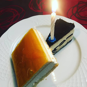 tartas, velas, feliz cumpleaños