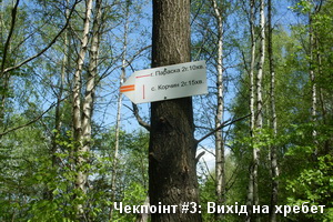 Маршрут на гору Парашка - вихід на хребет Вихід на хребет