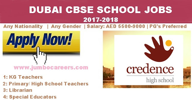 Latest Job Vacancies In CBSE School Dubai UAE 2018