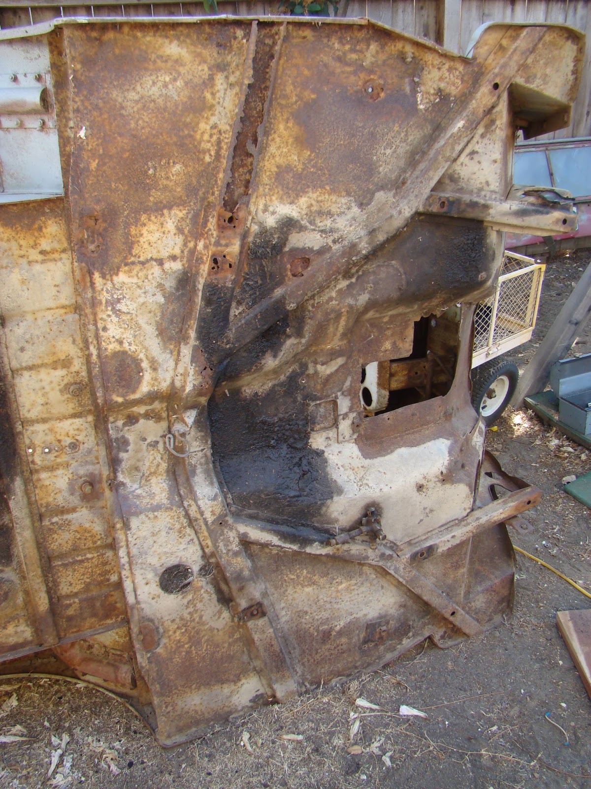 My Jeep CJX Project Tub restoration day 1 hat channel assessment