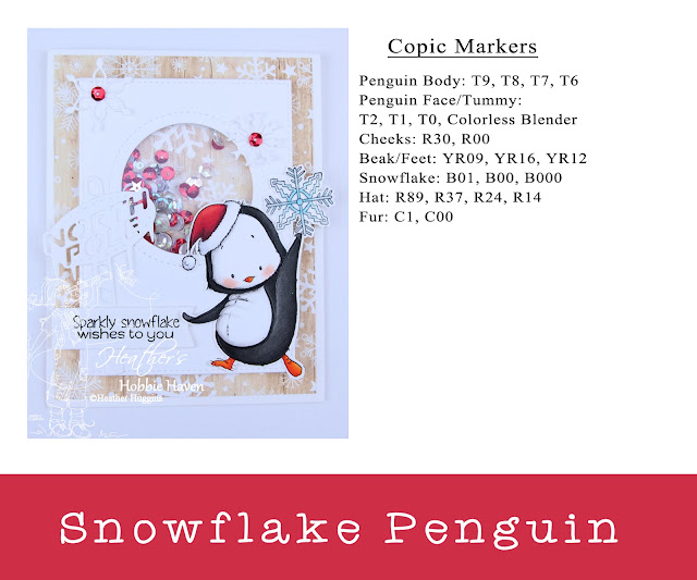 Heather's Hobbie Haven - Snowflake Penguin Card Kit