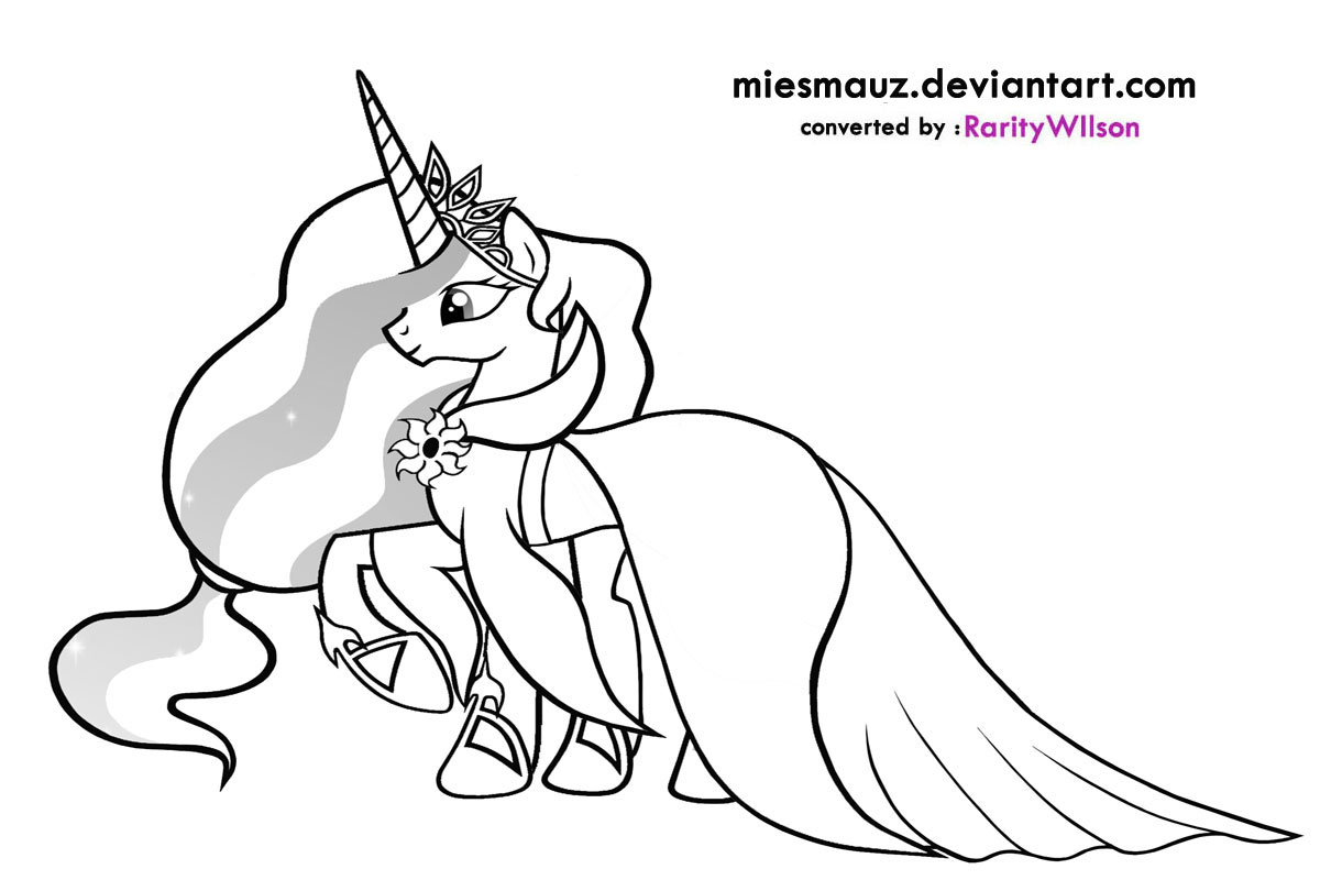 princess and pony coloring pages - photo #1