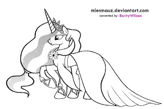 Princess Celestia in Glory Outfits coloring pages