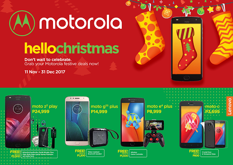 Motorola smartphones come w/ freebies this Holiday Season!