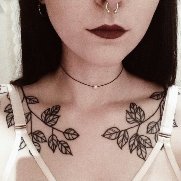 Tatuagens femininas de folhas Tatuagens femininas de folhas