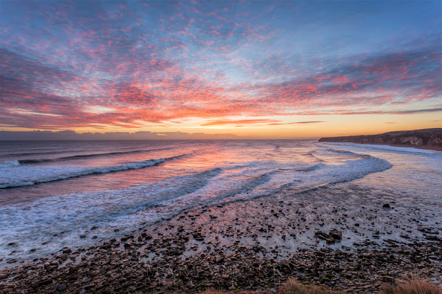 Beautiful sunrise over Blast Beach at Seaham