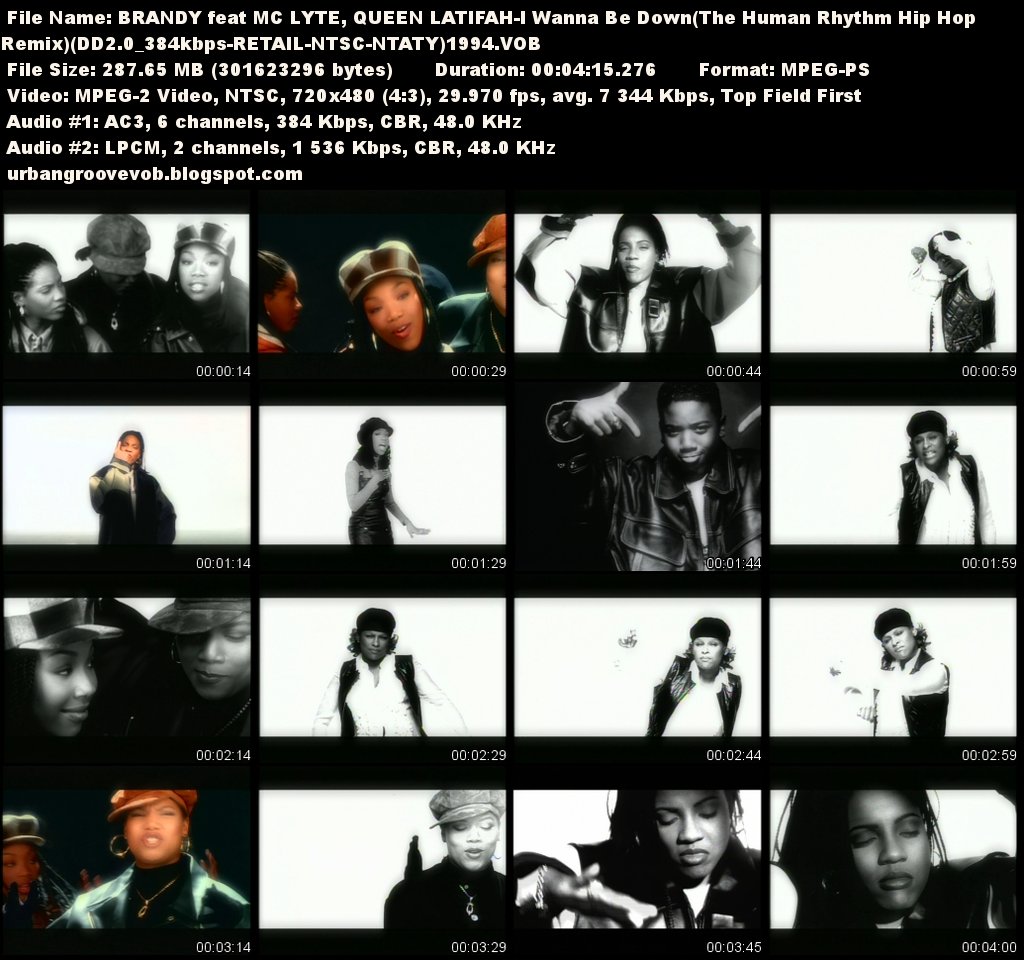 Urban Groove Vob Collection Brandy feat MC Lyte, YoYo & Queen Latifah I Wanna Be Down(The