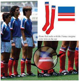 Football teams shirt and kits fan: France World Cup 1986 Home Kits