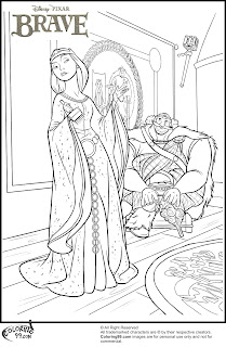 disney brave king fergus and queen elinor coloring pages