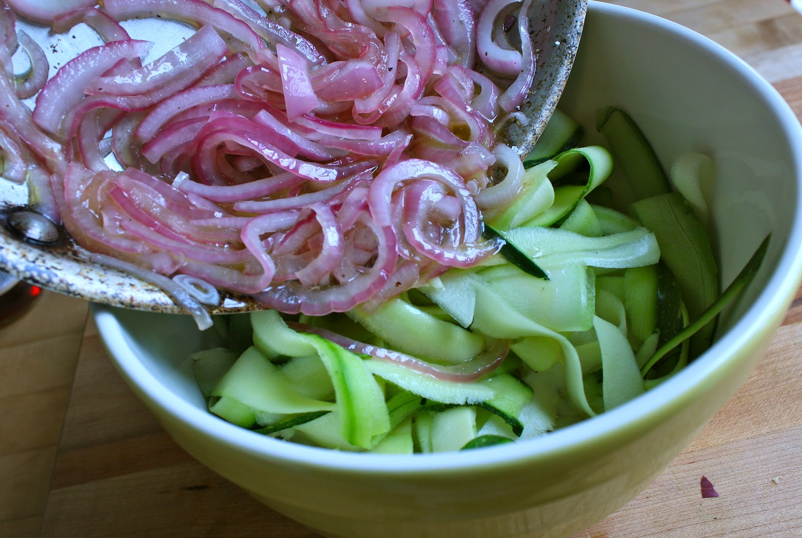 Carey On Lovely: Pickled Zucchini Ribbon Salad