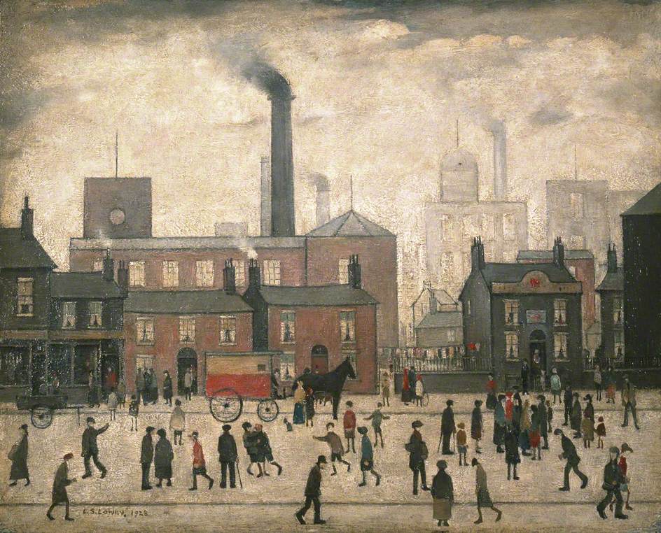The Works of Laurence Stephen Lowry 1928 Coming Home from the Mill