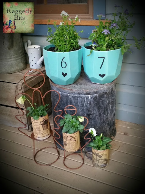 DIY Numbered House Pots | www.raggedy-bits.com DIY Numbered House Pots | www.raggedy-bits.com