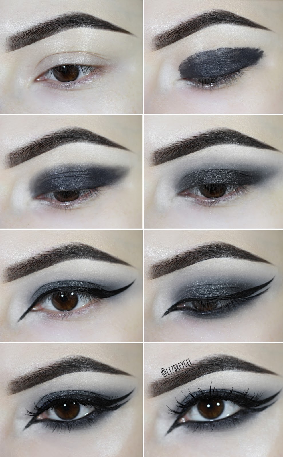 Captivating Goth Smoky Eye with Double Eyeliner | Step-by-Step Makeup ...