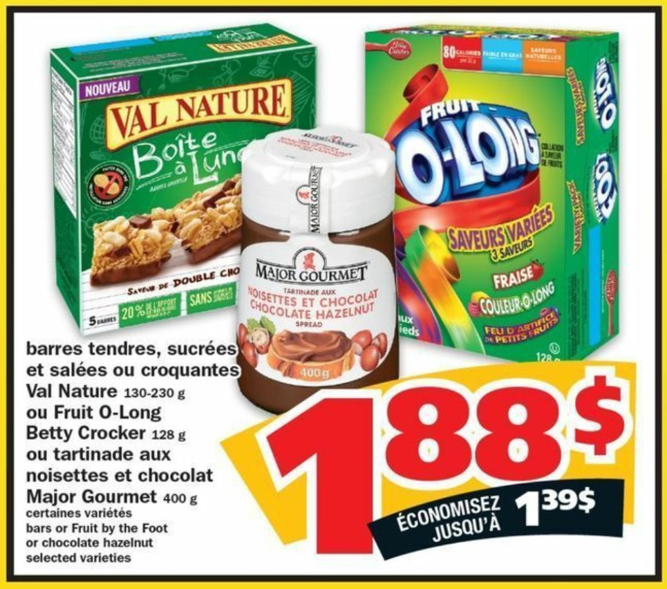 Coupons et Circulaires 1,38 Barres VAL NATURE BOÎTES À LUNCH