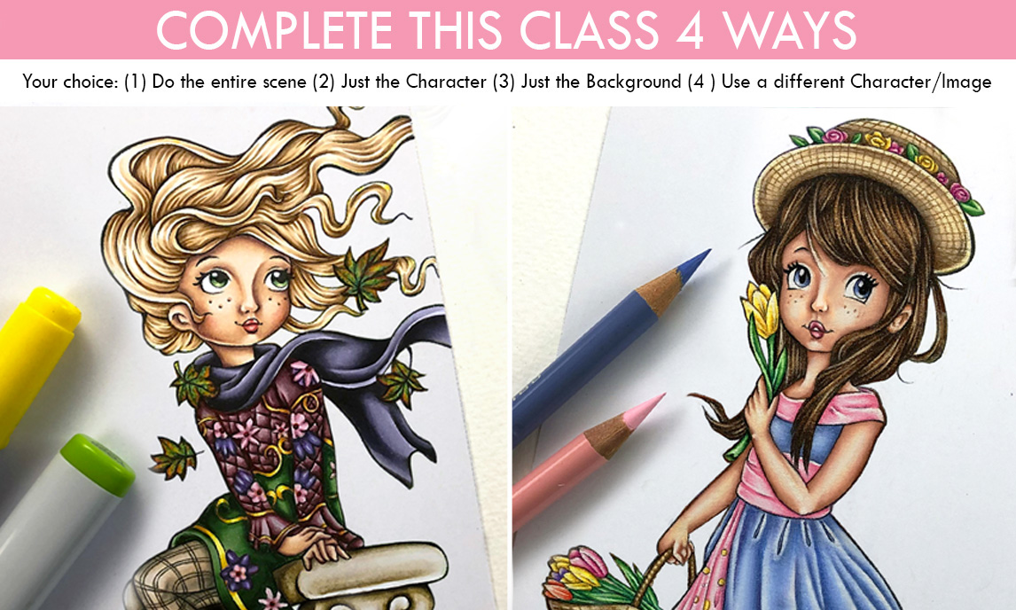 Colouring the Seasons - Kit and Clowder Online Colouring Classes