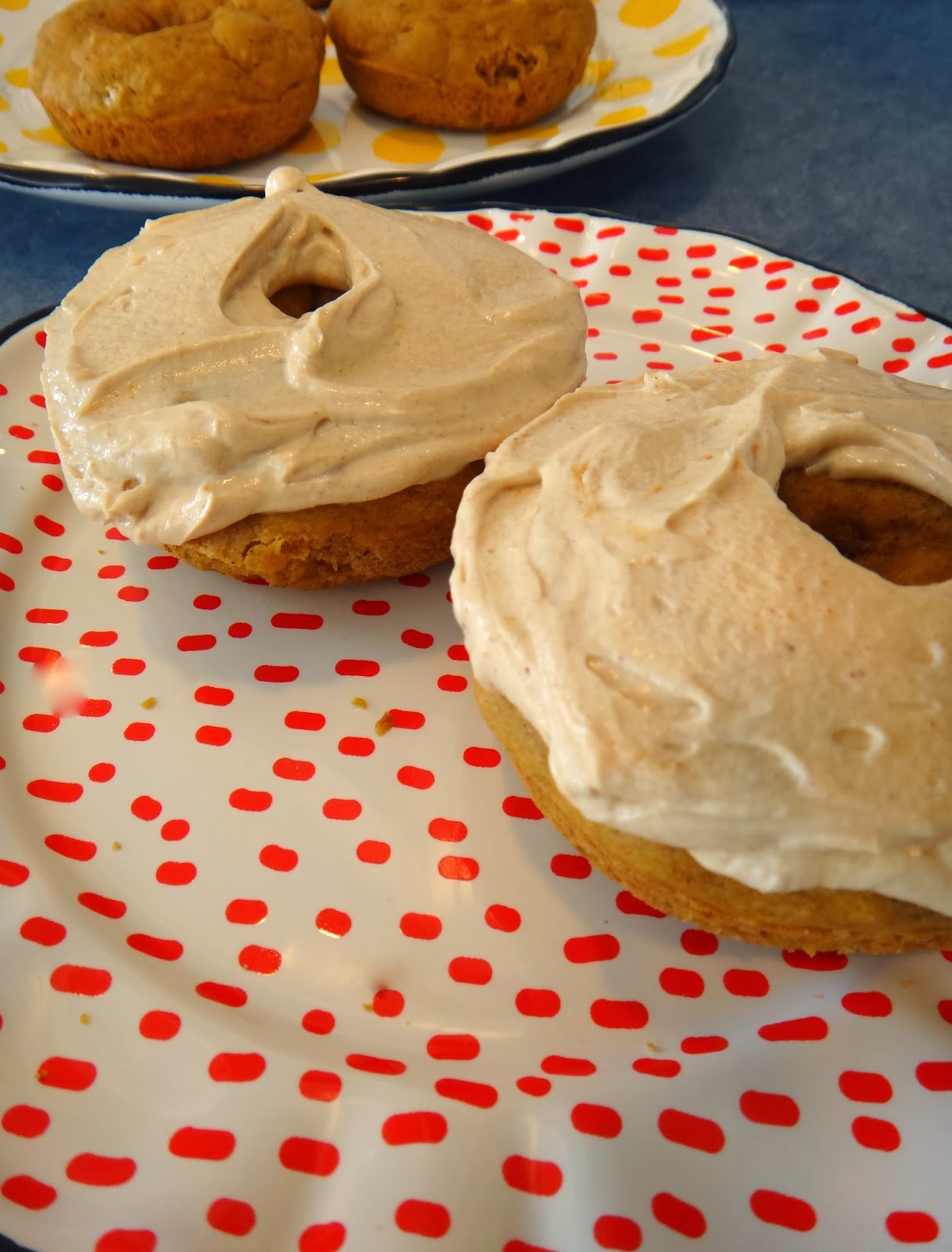 Baked Pumpkin Donuts with Greek Yogurt Frosting