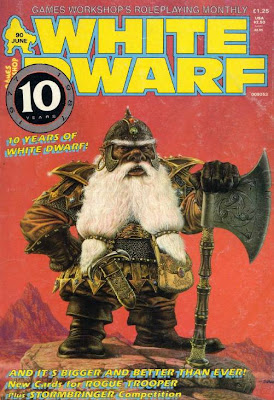 Portada del número 90 de la revista White Dwarf realizada por John Sibbick