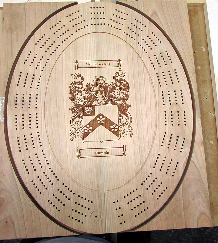 Splinters Woodworks: Custom Cherry Four Person Cribbage Board with ...