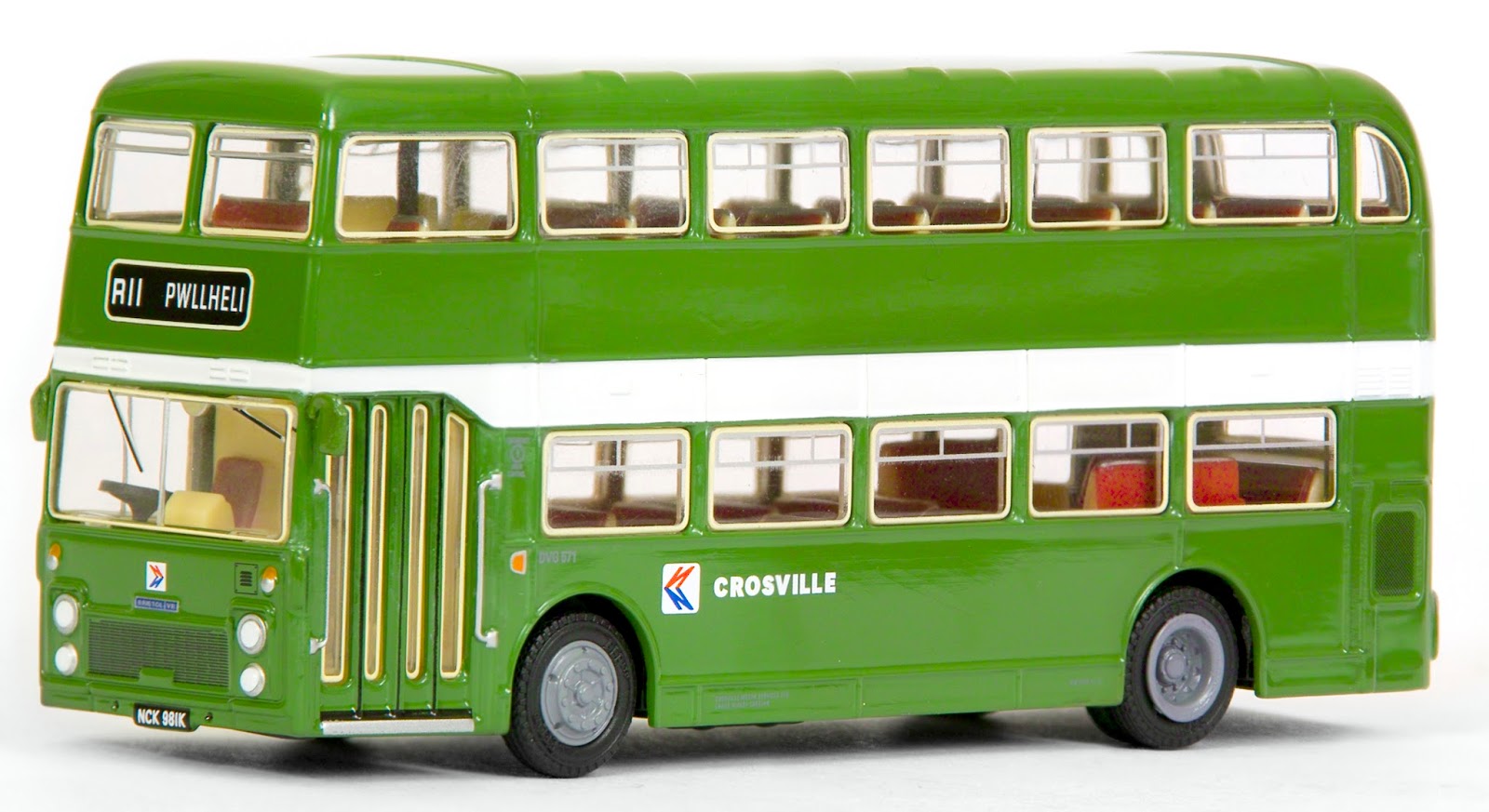 EFE 38116 - Bristol VRT 2 - Crosville N.B.C. Exclusive First Editions EFE 38116 - Bristol VRT 2 - Crosville N.B.C. This former Ribble operated VRT 2 looks just as smart in the green NBC livery of Crosville Motor Services. Registered NCK 981K, fleet number DVG 571K we have depicted it working route R11 to the Welsh market town of Pwllheli. RRP £32.50