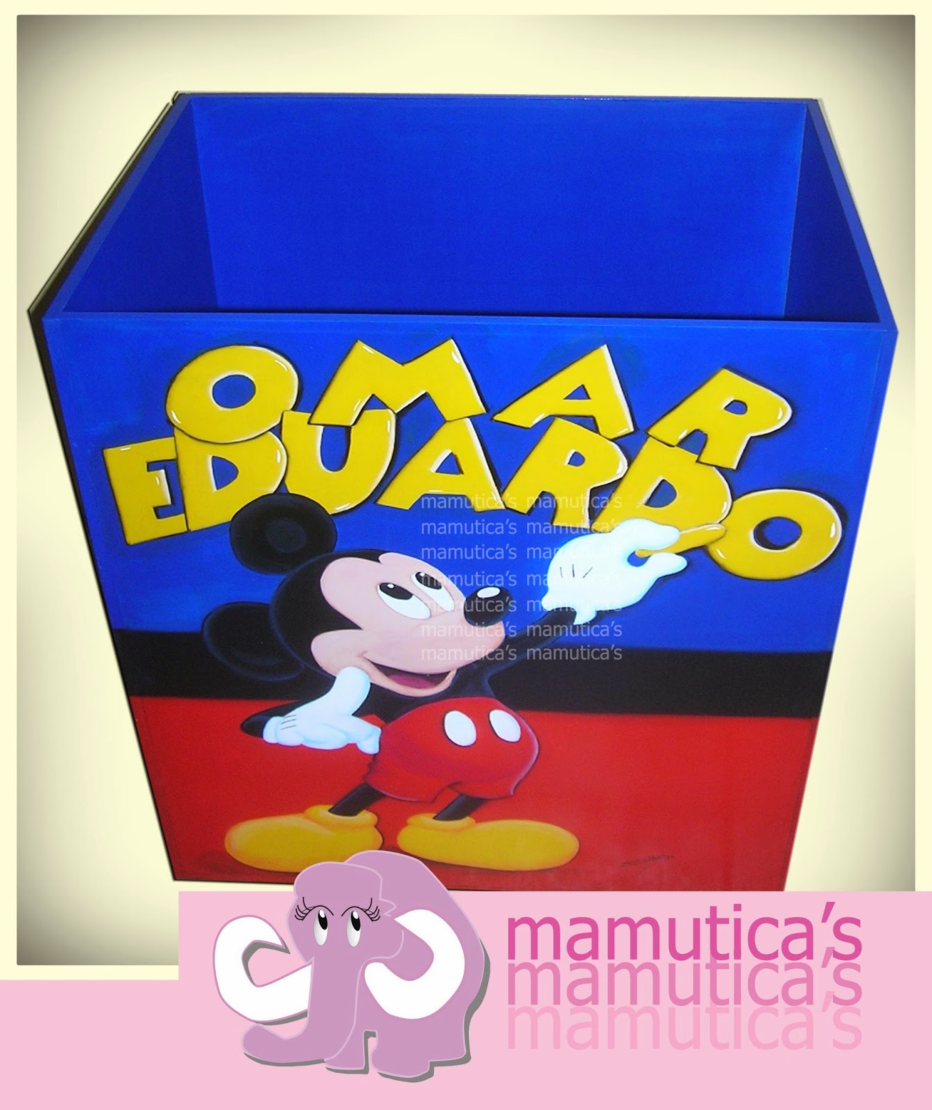 Nylon A tientas Gran universo Mamutica's: Caja de MDF para regalos de Mickey Mouse personalizada