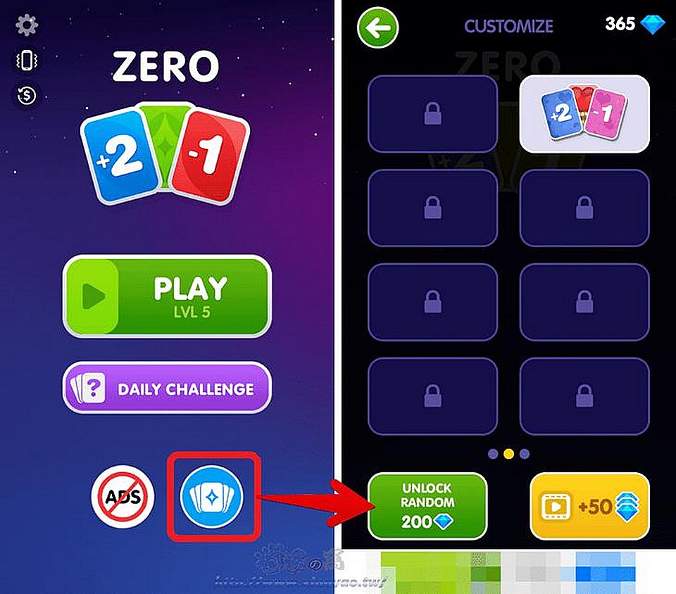 Zero21 Solitaire 數字加減遊戲