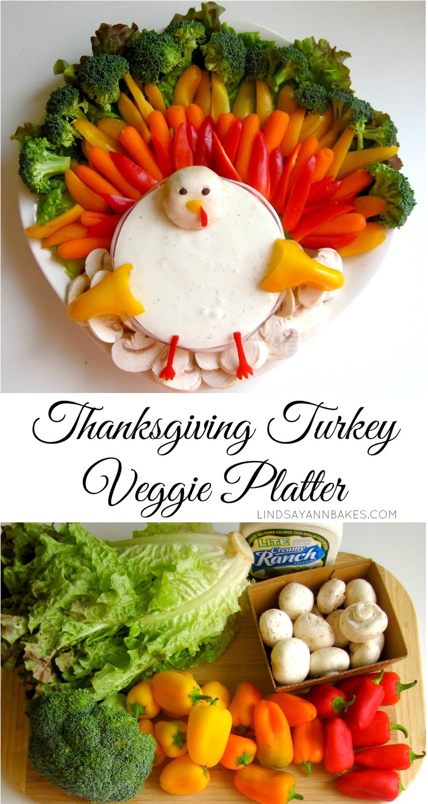 Thanksgiving Turkey Veggie Platter - The Lindsay Ann