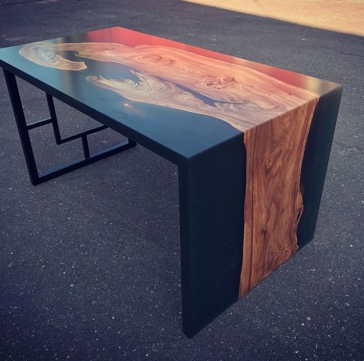 Best wood river table design HB epoxy