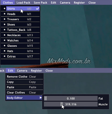 gta sa mod player clothes visual gui mouse roupas cj