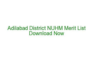 Adilabad District Lab Technician Merit List Date 28-05-2016 Adilabad District Lab Technician Merit List Date 28-05-2016