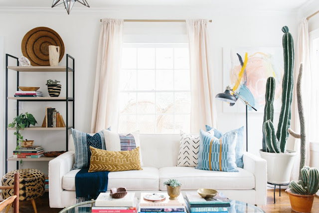 Take a ‘Page’ from the Boho Home How-To Manual - boho modern chic living room bohohome.com @bohosusan / Carley Page photo