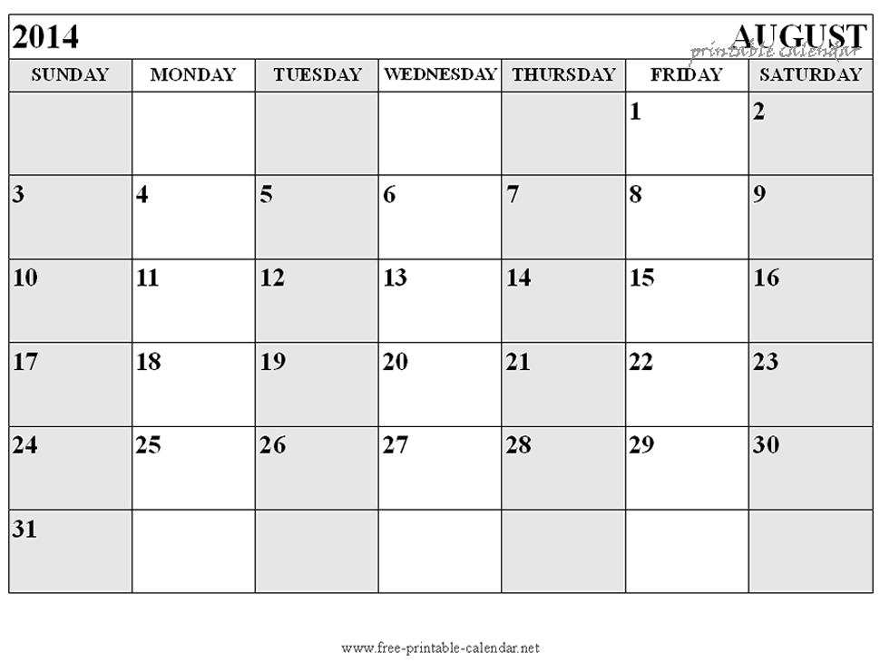 Free Printable Calendar 2021: Free Printable Calendar August