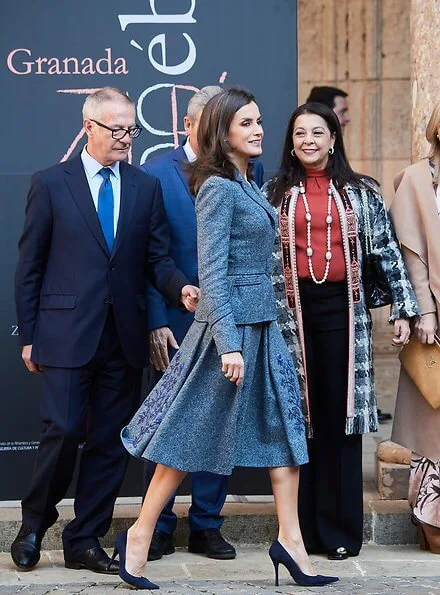 Andalusian Legacy Foundation and Benjelloun-Mezian Foundation. Queen Letizia wore an outfit by Felipe Varela