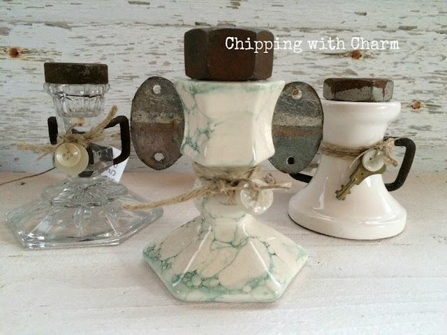Chipping with Charm: Candle Holder Angels...www.chippingwithcharm.blogspot.com
