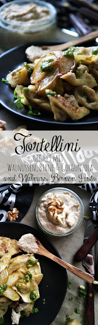 Tortellini gefüllt mit Walnüssen, Birne und Gorgonzola