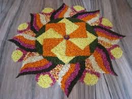 Diwali Rangoli Designs With Flowers