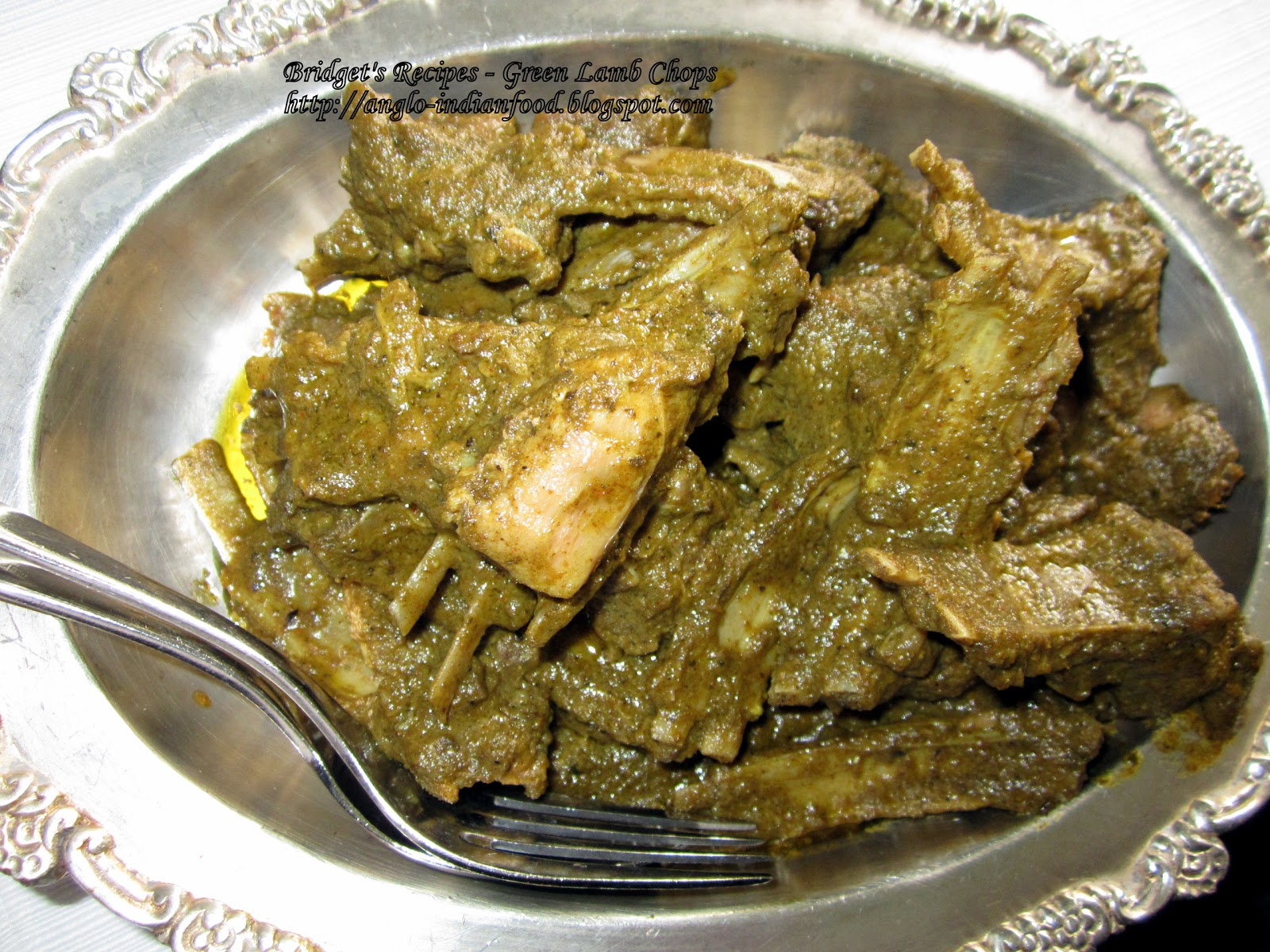 ANGLOINDIAN CUISINE By Bridget WhiteKumar GREEN MASALA LAMB