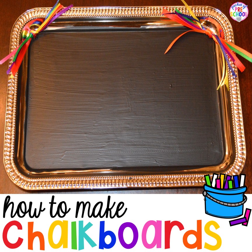 DIY Student Chalkboards using Trays from the Dollar Store Pocket of