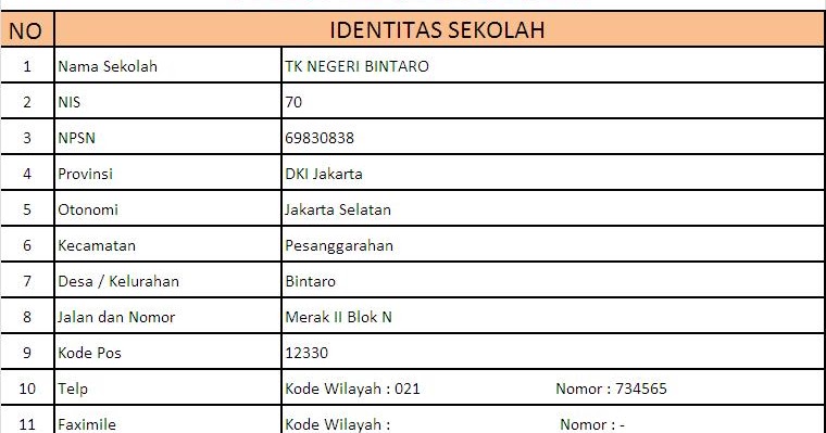 Profile TK Negeri Bintaro