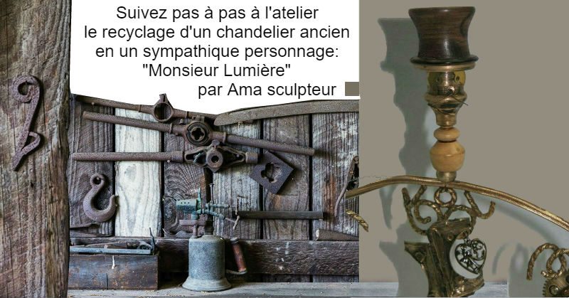 Monsieur Lumière - recyclage de chandelier par Ama Monsieur Lumière - recyclage de chandelier par Ama
