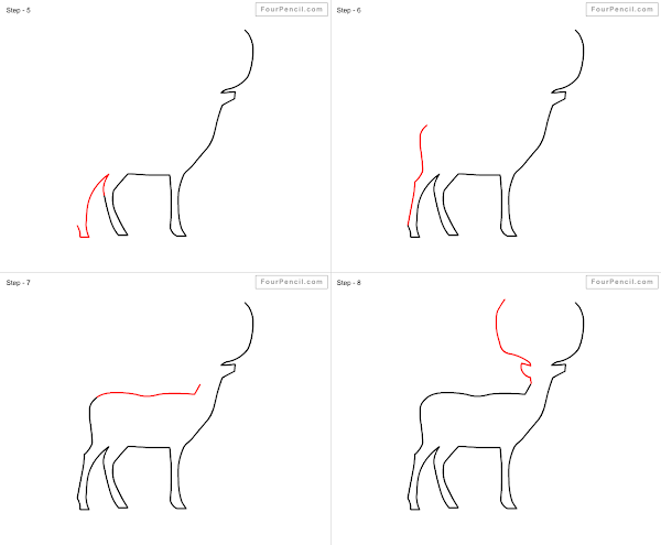 Fpencil: How to draw Deer for kids step by step