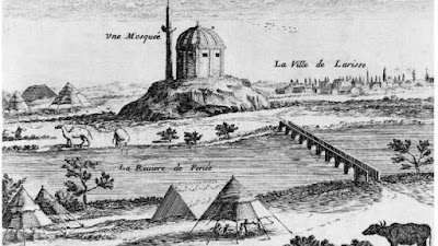 Φανταστική απεικόνιση της Λάρισας του 1669  