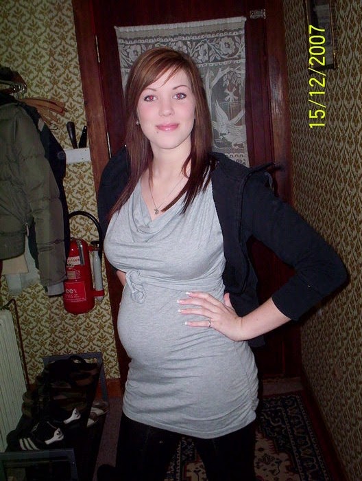 Pregnant In Pantyhose Cute Nordic Preggo In Black Tights