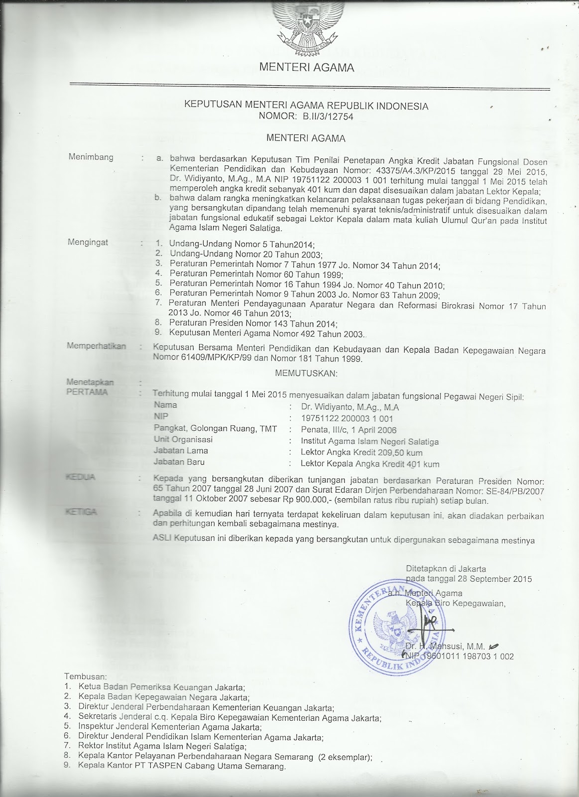 lektor kepala lektor kepala