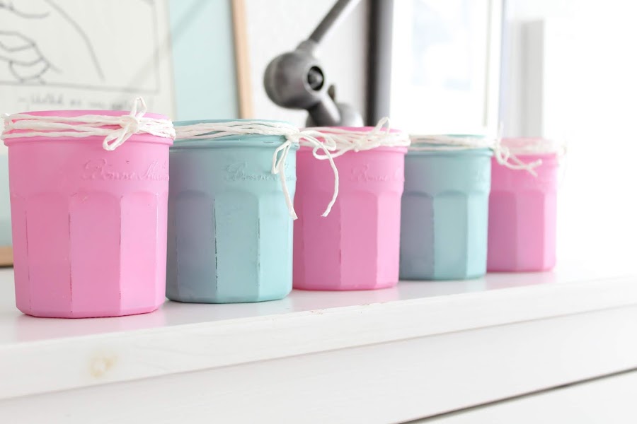 tutorial de velas de verano con chalk paint