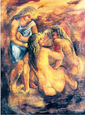 Eligio Pichardo, Mujeres en el baño, 1950