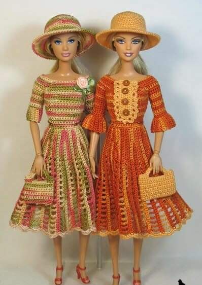 Luty Artes Crochet: Vestidos de bonecas .