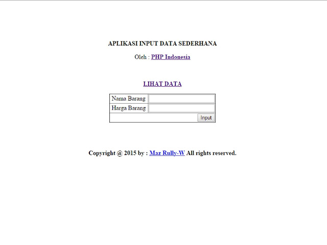 Input data. Input data