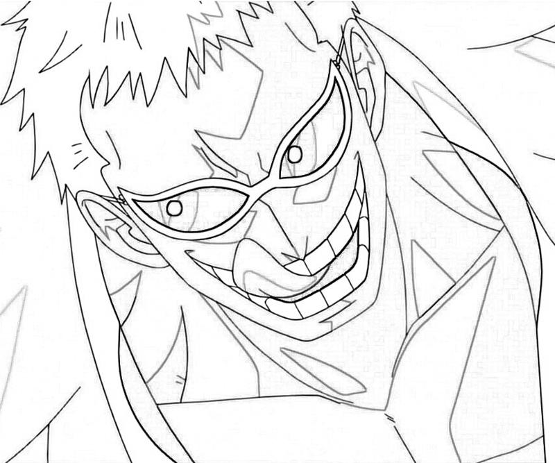 One Piece Donquixote Doflamingo Face  How Coloring